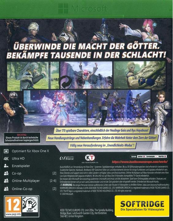 Immagine prodotto Koei Tecmo Guerrieri Orochi 4 Ultimate (Xbox One X, Xbox Series X, EN)
