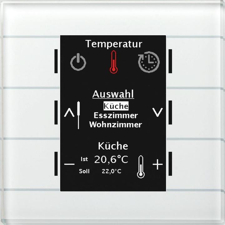Actual product image MDT MDTtechno. Glass control panel Smart with colour display BE-GBZW.01