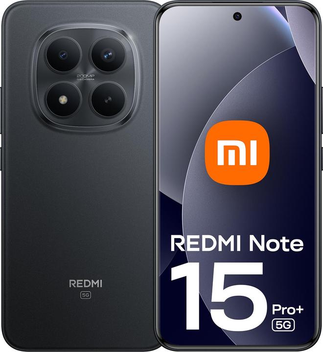 Actual product image Xiaomi Redmi Note 15 Pro+ 5G (256 GB, Black, 6.83", Dual SIM, 5G)