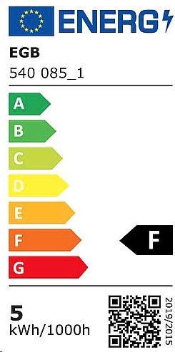 Energie-Label EGB LED Lampe Tropfenform E27 5W 470lm 2700K (E27, 470 lm, 1 x, F)
