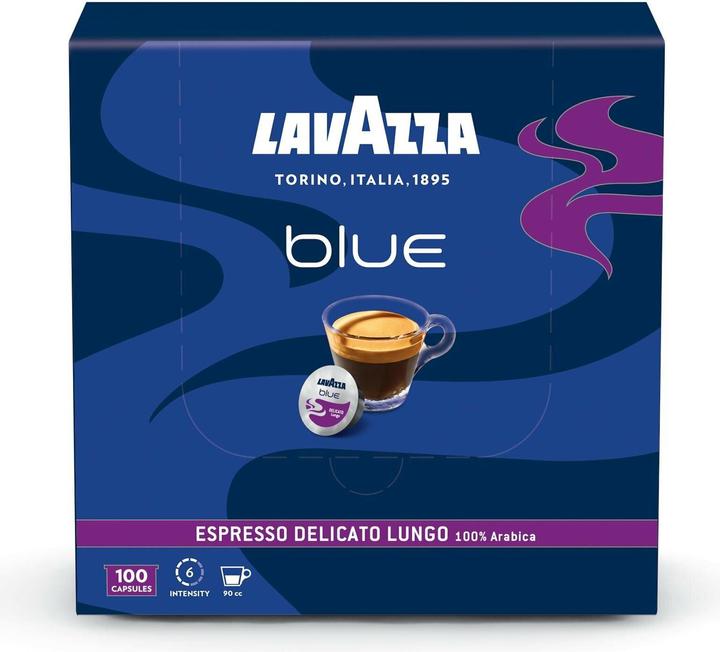 Actual product image Lavazza Coffee Capsules Blue Espresso Delicato Lungo 100 Capsules (100 x Port.)