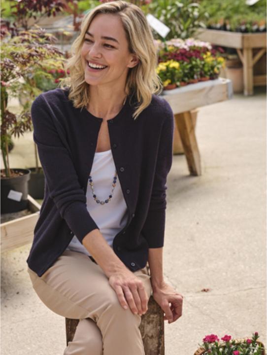 Produktbild Woolovers Strickjacke Rundhalsausschnitt Kaschmir Klassisch (L)