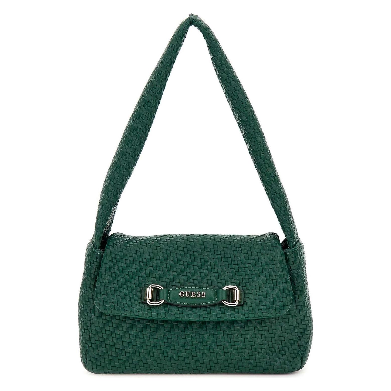 Guess, Damen, Handtasche, Schoudertas Francy Flap Shoulder Bag Forest Donkergroen, Grün