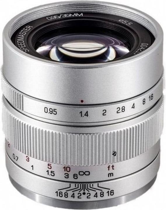 Immagine prodotto Zhongyi Mitakon Lunghezza focale fissa Speedm. 35 mm F/0.95 M2 Argento - Fuji X (Fujifilm X, APS-C / DX)