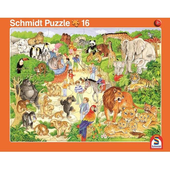 Schmidt Spiele Schmidt 2 Rahmenpuzzle 16/24T Zoo/Bauernhof (24 Teile)