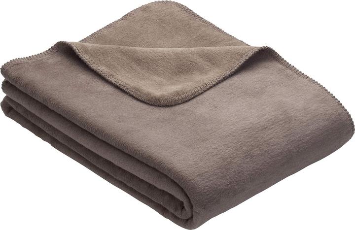 Ibena Uni Doublefac blanket Dublin 2340 espresso/hellbr. 150x200cm (200 x 150 cm)