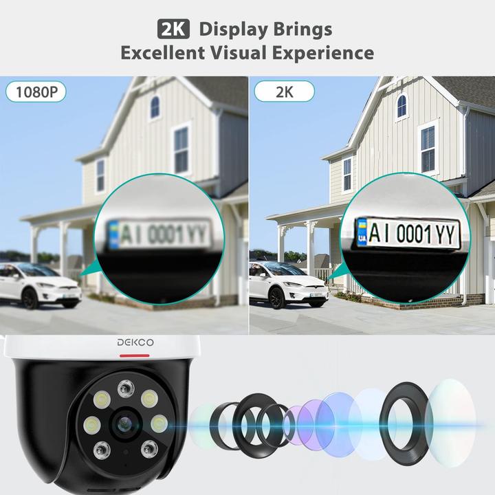 Produktbild Dekco 2K Überwachungskamera, weiss