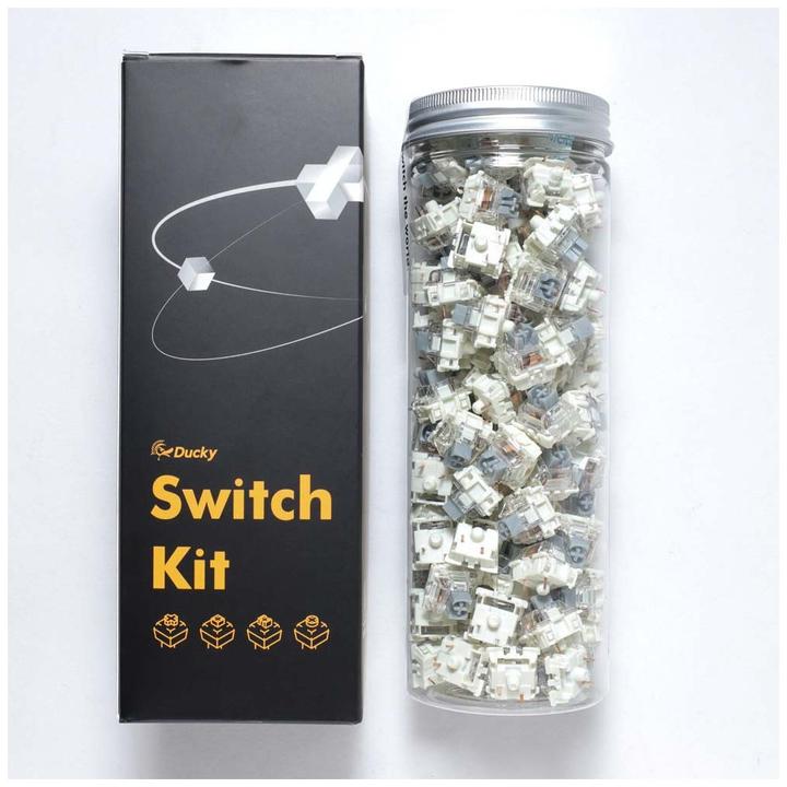 Produktbild Ducky Gateron G Pro Silver Switches, mechanisch, 3-Pin, linear, MX-Stem, 45g - 110 Stück