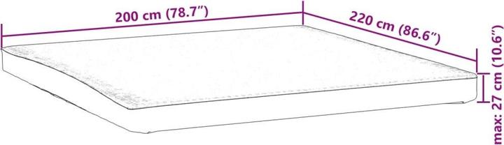 Actual product image vidaXL Matratzenschoner (200 x 220 cm)