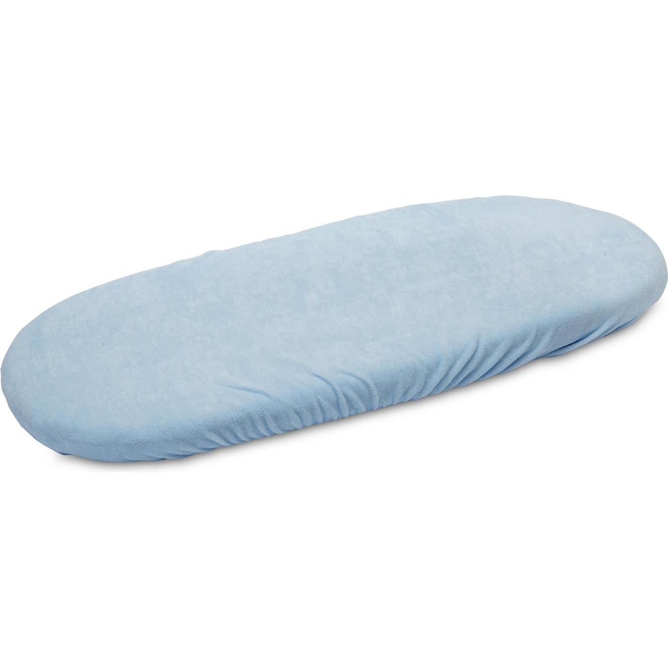 Sensillo, Fixleintuch Babybett, Fixleintuch aus Frotte Blue (75 x 35 cm)