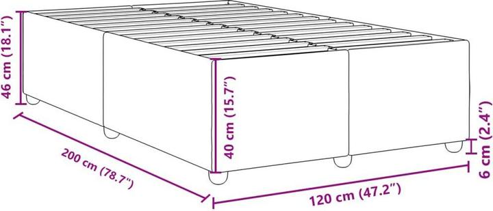 Actual product image vidaXL Bettgestell (120 x 200 cm)