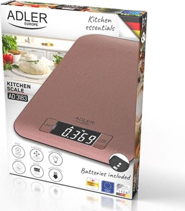 Actual product image Adler Küchenwaage Kitchen Scale | AD 3183c | Teilung 1 g | Kupfer