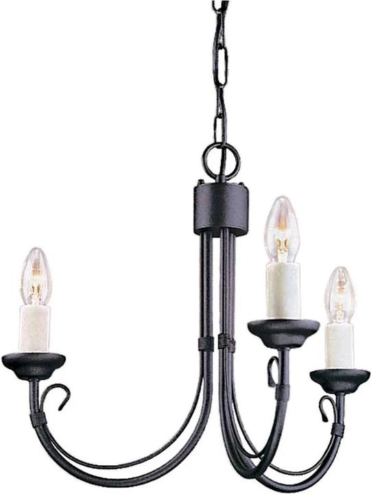 Actual product image Elstead Lighting Chartwell chandelier E14 triple black, Made in UK (43 cm)