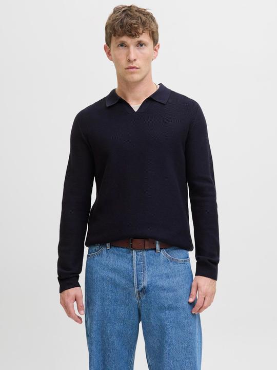 Actual product image Jack & Jones Jprblaeaston Knit Split Neck Ls Sn (XL)