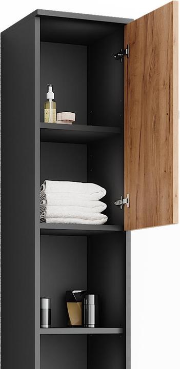 Actual product image Vicco Hochschrank Fynn, Anthrazit/Goldkraft Eiche, 30 x 190 cm