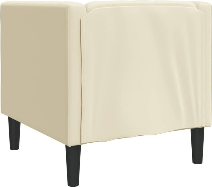 Productafbeelding VidaXL Chesterfield fauteuil loungestoel club fauteuil bank crème kunstleer