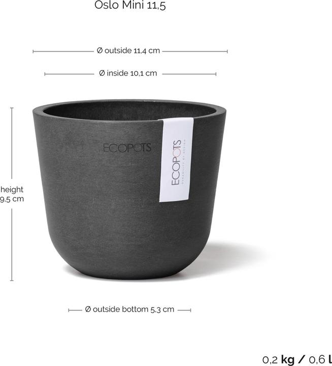 Immagine prodotto Ecopots Oslo Mini (11.50 cm)