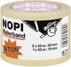 NOPI Painter's crepe paper masking tape, tower of 2, beige