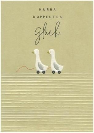 Actual product image Laura Darrington Congratulations card for the birth - Hooray double happiness from
