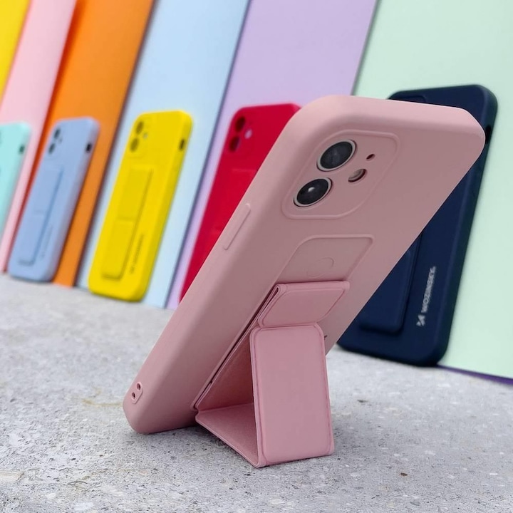 Produktbild Wozinsky Kickstand Case Silicone Stand Cover for Xiaomi Redmi Note 11S / Note 11 black (Xiaomi Redmi Note 11S, Xiaomi Redmi Note 11)