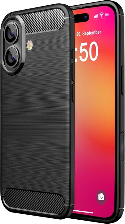 Produktbild Nalia Carbon-Look Silikon Hülle (Apple iPhone 16)