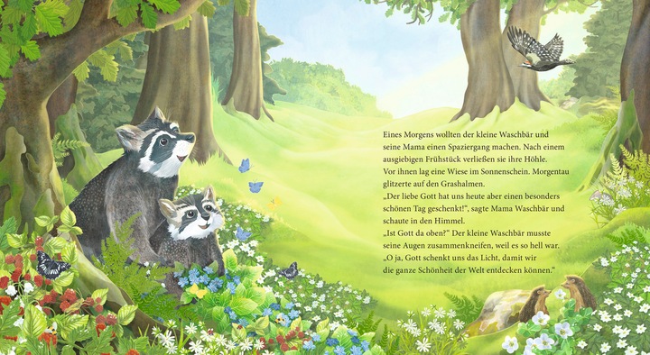 Produktbild Der kleine Waschbär fragt nach Gott – ein Bilderbuch für Kinder ab 2 Jahren (Deutsch, Lea Kässmann, 2020)