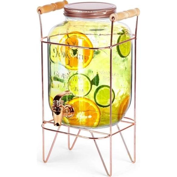 Vilde Słój szklany z kranikiem i stojakiem 4.2 l (139602), Distributore di bevande, Oro, Multicolore