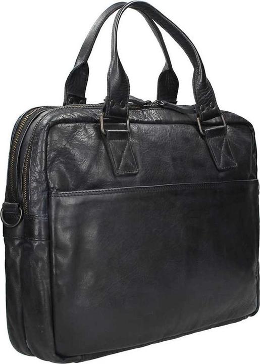 Produktbild Bear Rock Design Leandro Leren Laptoptas - 15 inch - Zwart (15")