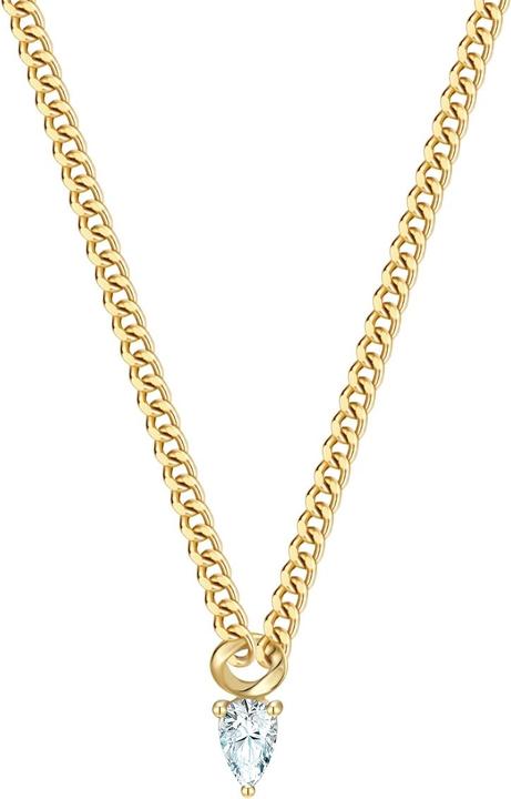 Immagine prodotto Glanzstücke München Kette mit Anhänger Sterling Silber gelbgold Zirkonia weiss - 38502 (Argento, 40 - 45 cm)