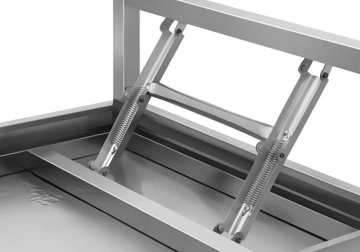 Immagine prodotto Royal Catering Tavolo inox pieghevole - 120 x 60 cm - Acciaio inox (120 cm, 120 cm)