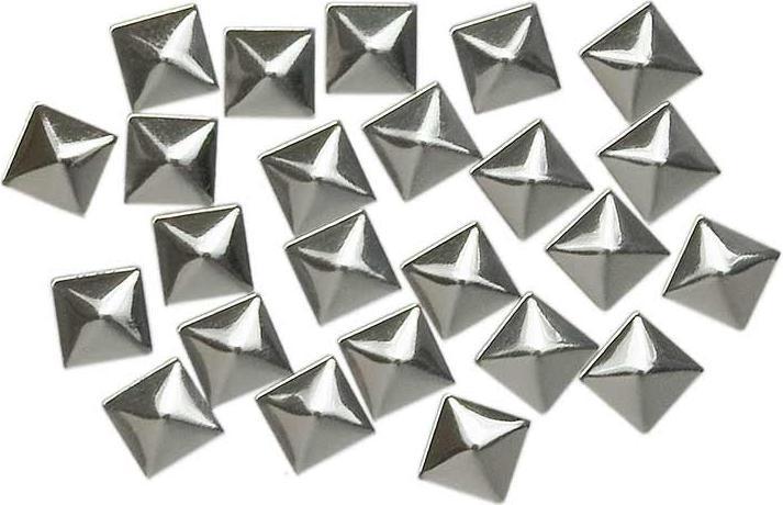 Actual product image Mono Quick Hanger rivets square 0.7 cm silver 24 pcs
