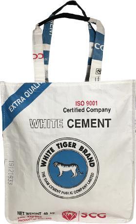 Produktbild Bekos Upcycling - Grosser Shopper aus recycelten Zementsäcke White Tiger