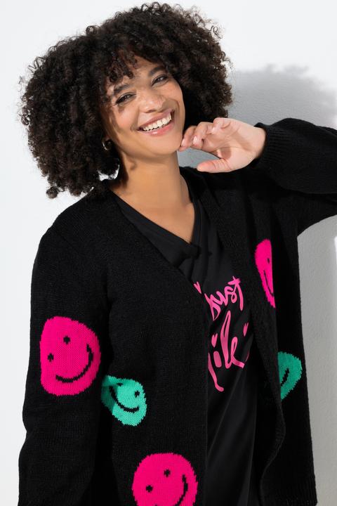 Produktbild Angel of Style Strickjacke, Straight Fit, Smiley-Muster (54, 56)