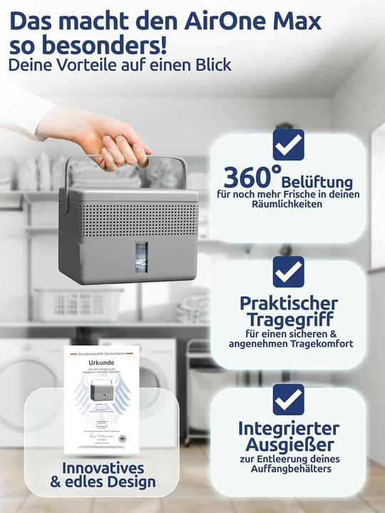 Produktbild BonAura Luftentfeuchter AirOne Max (33 m²)