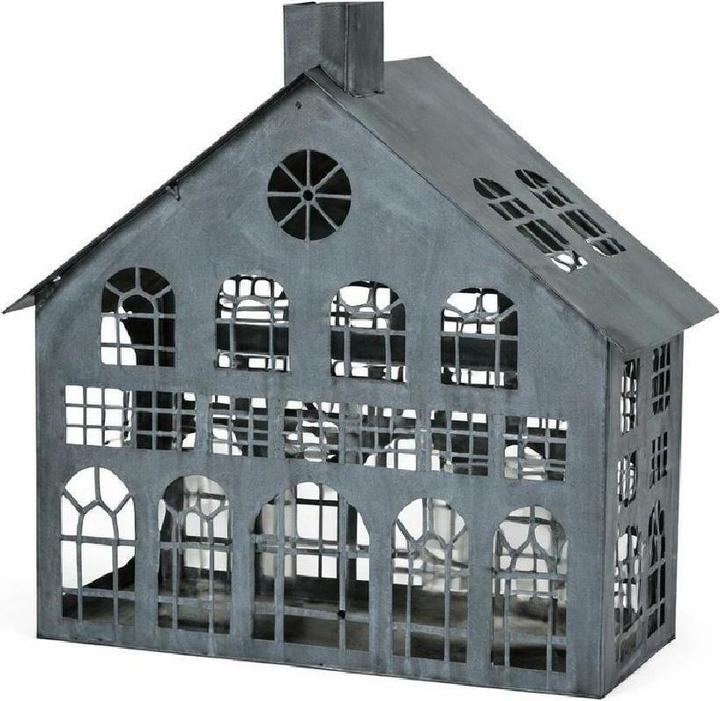 Chalet Windlicht Seevetal L 32 x 13 x 32 cm, Grau