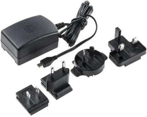 Actual product image Stontronics T5989DV - Raspberry Pi Power Supply, Micro USB Type B with Universal Plug Type