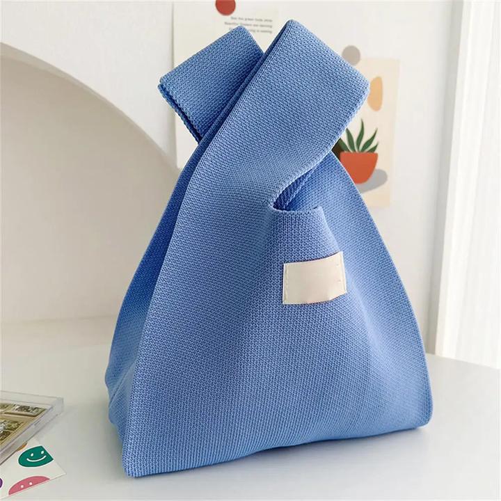 Immagine prodotto Only-Bags.Store Handmade Knitted Handbag Mini Knot Wrist Bag Casual Tote Bag Student
