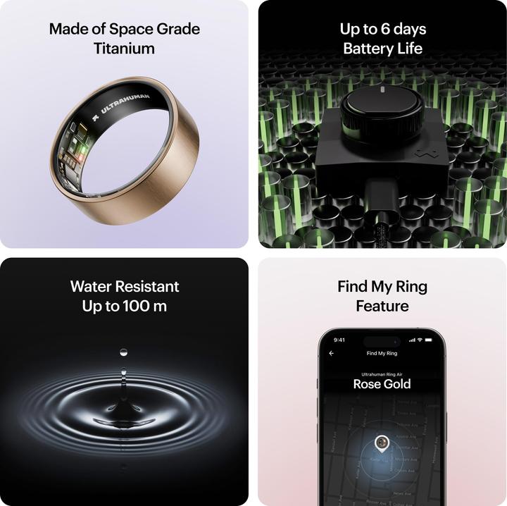 Actual product image Ultrahuman Ring AIR Grösse 12 (12, Rose gold)