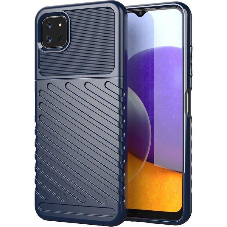Thumbnail - Hurtel Thunder Case Flexible Tough Rugged Cover TPU Case for Samsung Galaxy A22 5G blue (Samsung Galaxy A22 5G), Smartph...