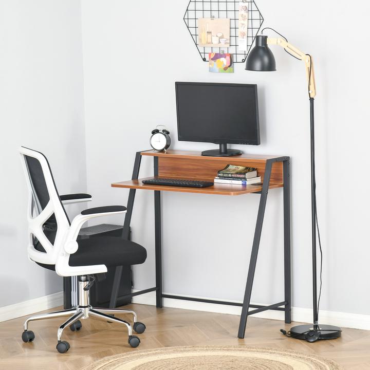 Produktbild Homcom Schreibtisch in Walnuss-Optik (84 x 45 x 85 cm)