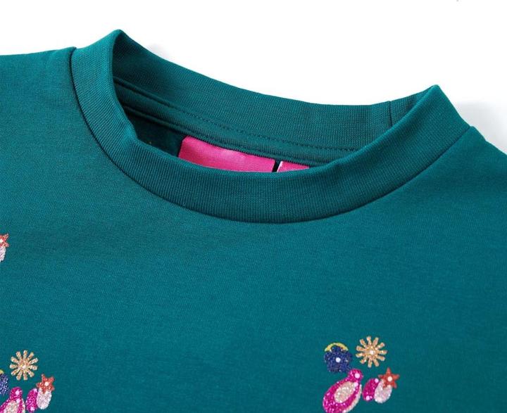 Immagine prodotto vidaXL Felpa da bambino verde scuro 104,Materiale: 95 % cotone (104)