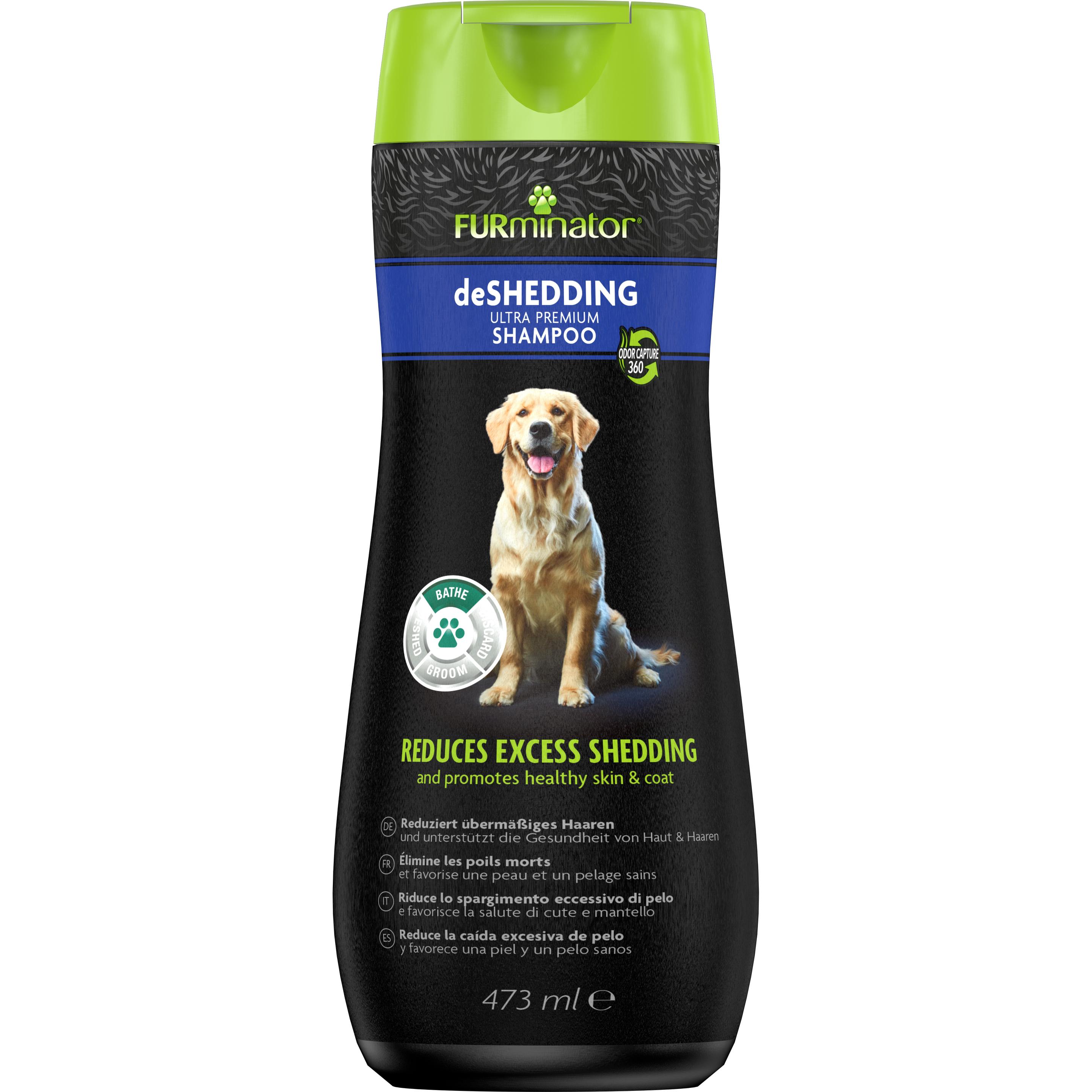 FURminator ius FURMINATORIUS Shampoo Ultra Premium che riduce il numero di ghiandole 473 ml (Cane, 473 ml), Prodotti di cura