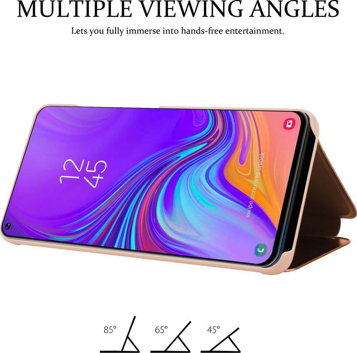 Actual product image Cadorabo Book Smart View Mirror Cover (Samsung Galaxy A8s)