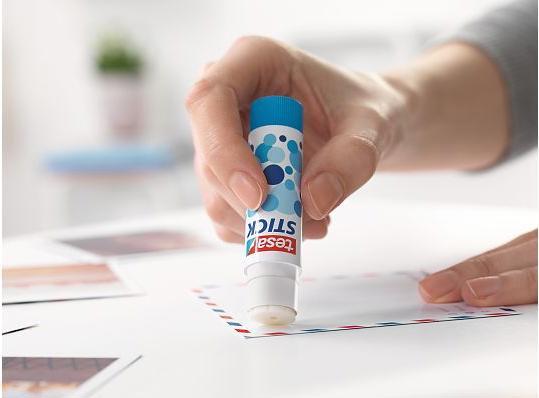 Actual product image tesa 4x ecoLogo glue stick, odourless glue stick for paper / cardboard