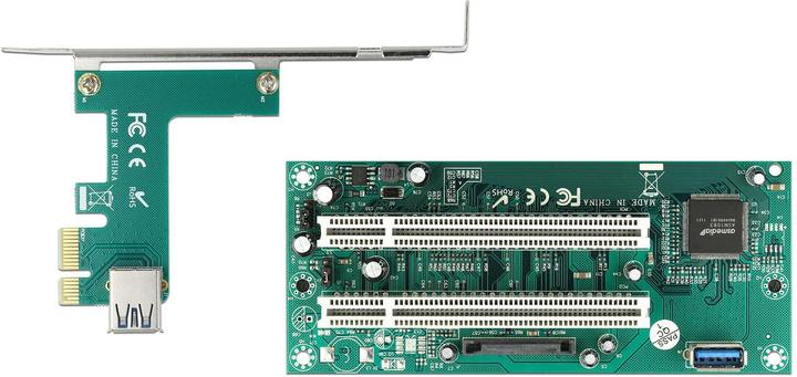 Produktbild Delock Riser Karte PCI Express x1 zu 2 x PCI 32 Bit Slot mit 60 cm Kabel