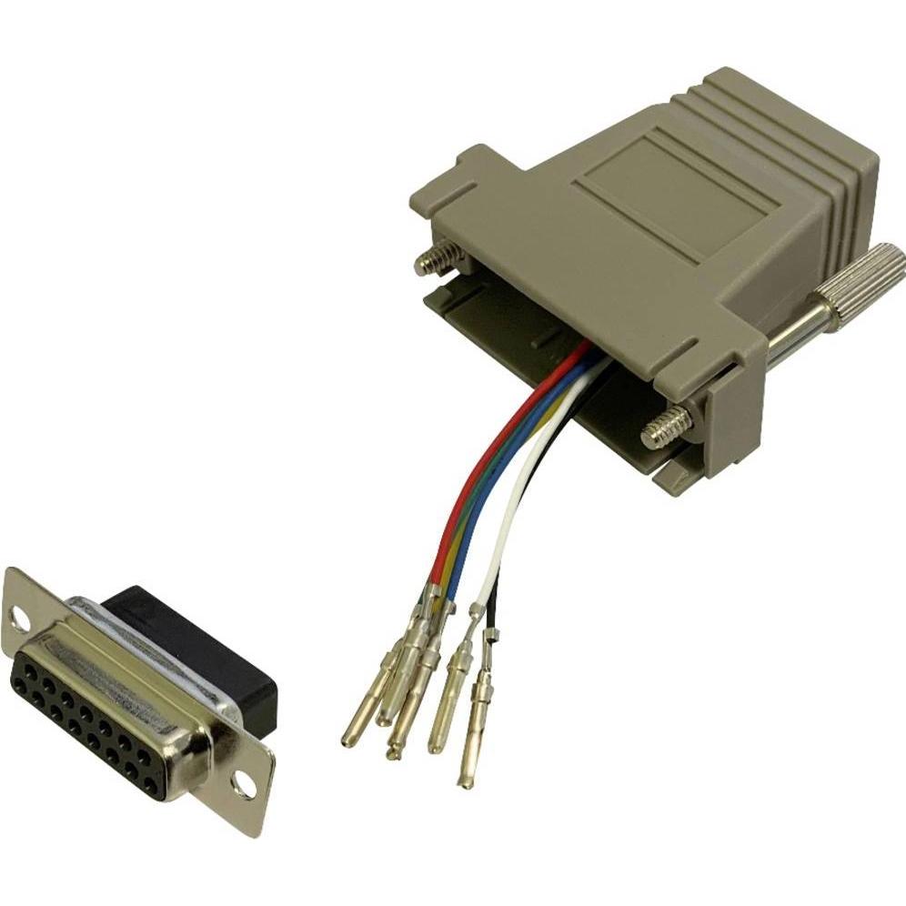 BKL Electronic 10121112 Adapter D-SUB-Buchse 15pol. - RJ12-Buchse 1 St. Single, Elektronikkabel + Stecker
