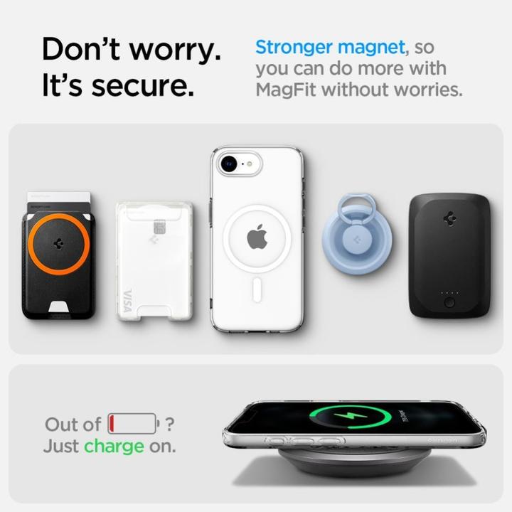 Actual product image Spigen Liquid Crystal MagFit TPU Back Cover Durchsichtig Apple iPhone 16e (Apple iPhone 16e)