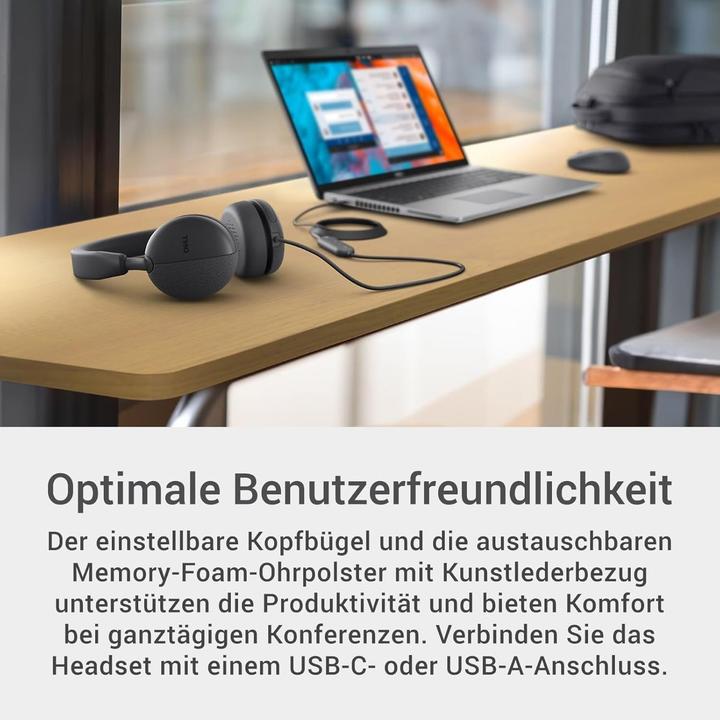 Actual product image Dell Pro Wired ANC Headset WH5024 (Cable, USB-C, Microsoft teams, Zoom)