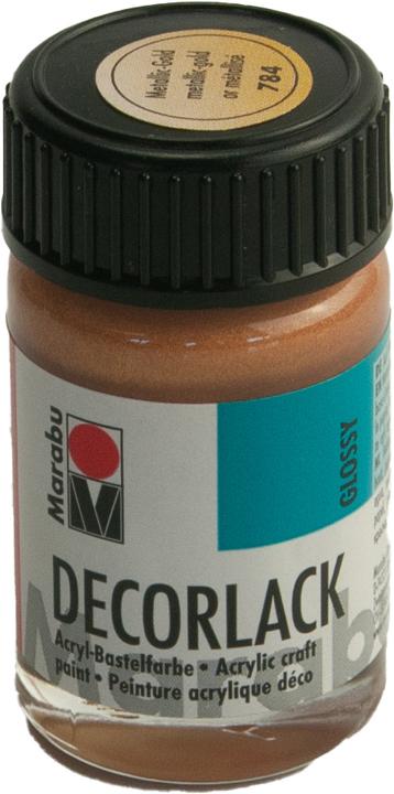Image du produit Marabu Laque acrylique "Decorlack", or métallique, 15 ml, en pot (Or Métallique, 15 ml)