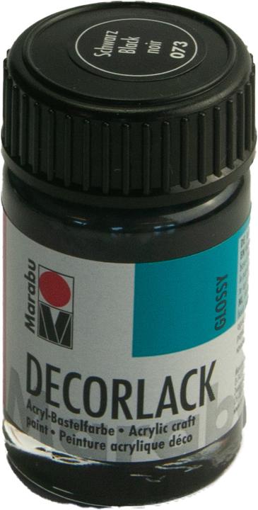 Image du produit Marabu Vernis acrylique "Decorlack", noir, 15 ml, en pot (Noir, 15 ml)